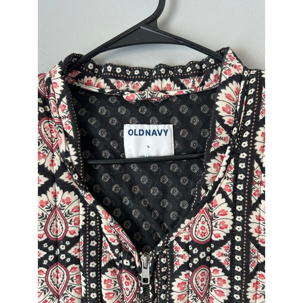 Old Navy Women’s Multi Colored Quilted Vest Size Large - Picture 4 of 10
